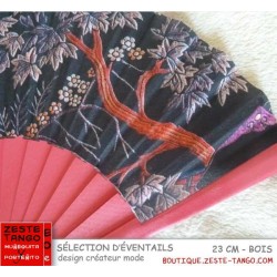 Eventail créateur mode: détail Décor chinois (droite)
